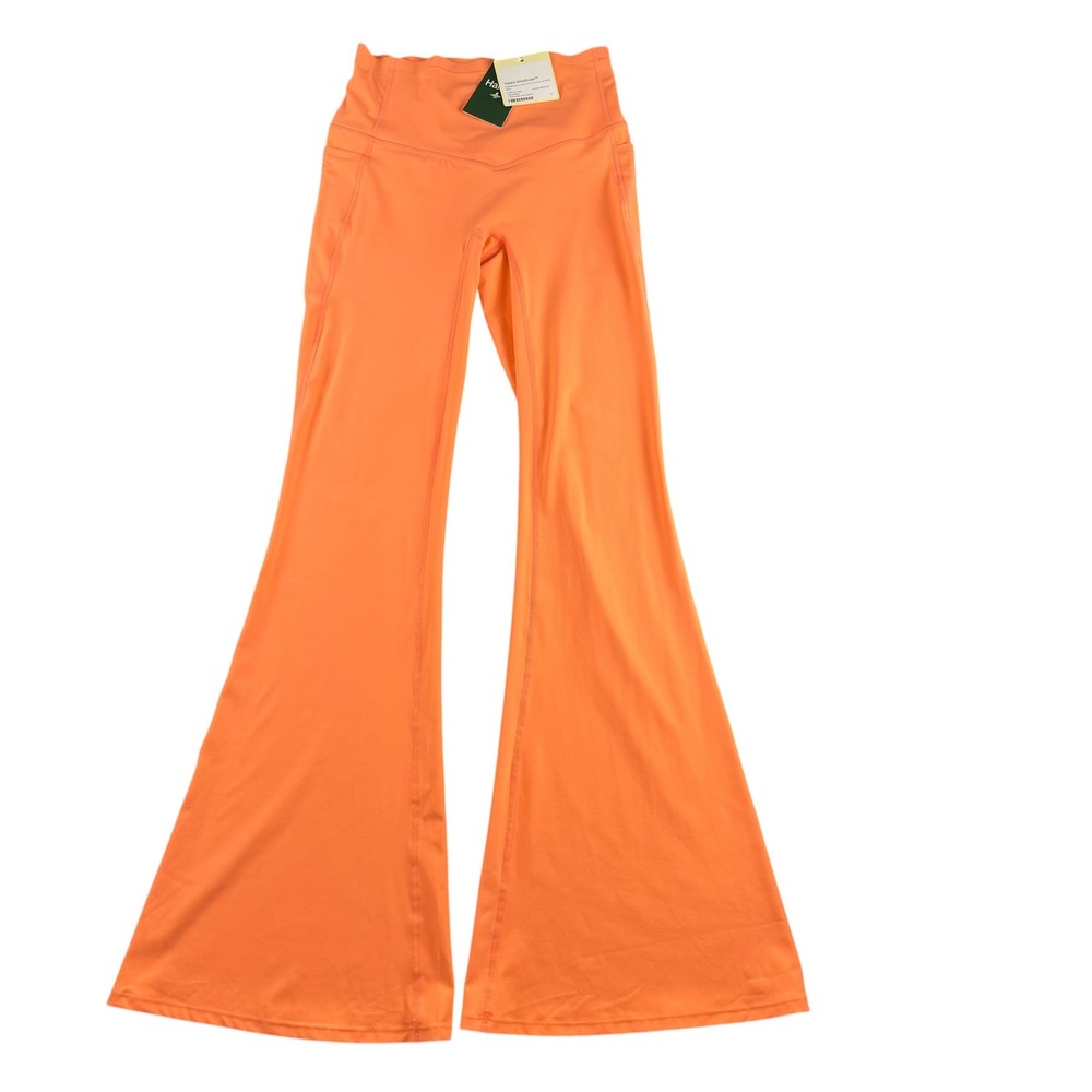 Halara UltraSculpt High Waisted Flare Leggings Orange Size S Regular Pockets